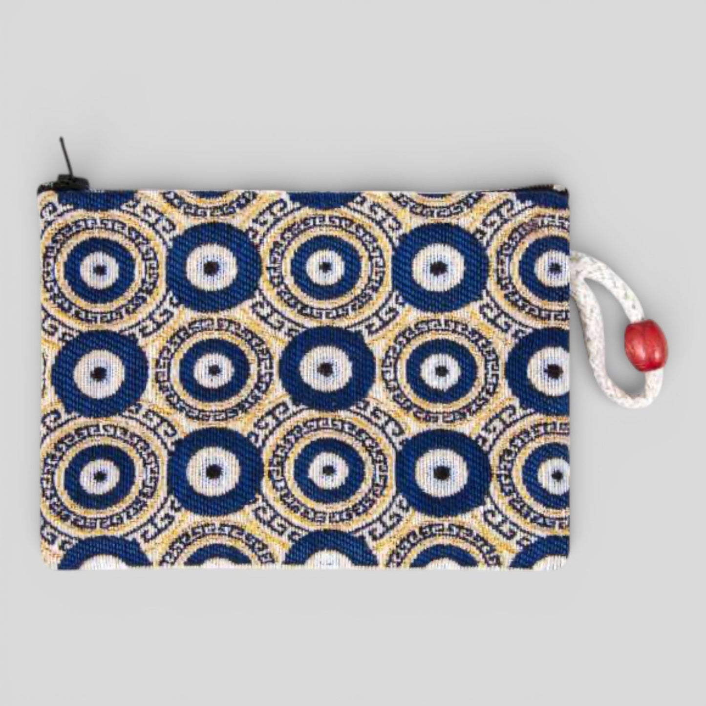 Mini Kilim Woven Zipper Coin Purse - Evil Eye Mosaic