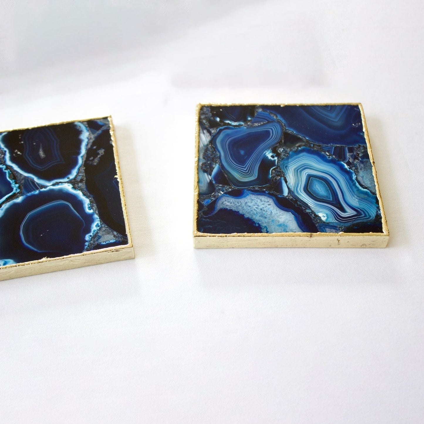 Blue Agate - Set of 4 Large Square Coasters | Personalised Momentos-4