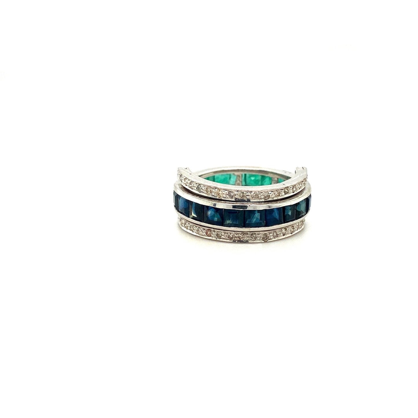 Multi Colour Stones Ring in .925 Sterling Silver