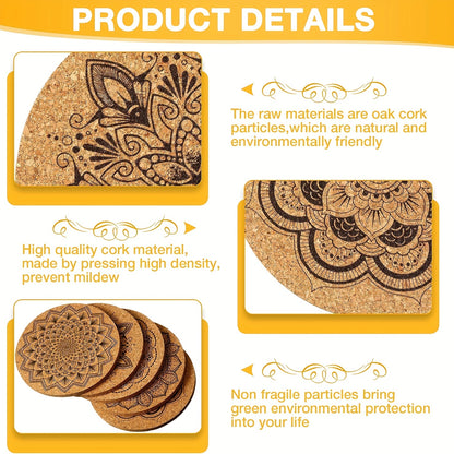 Premium Cork Coasters (8 pieces)