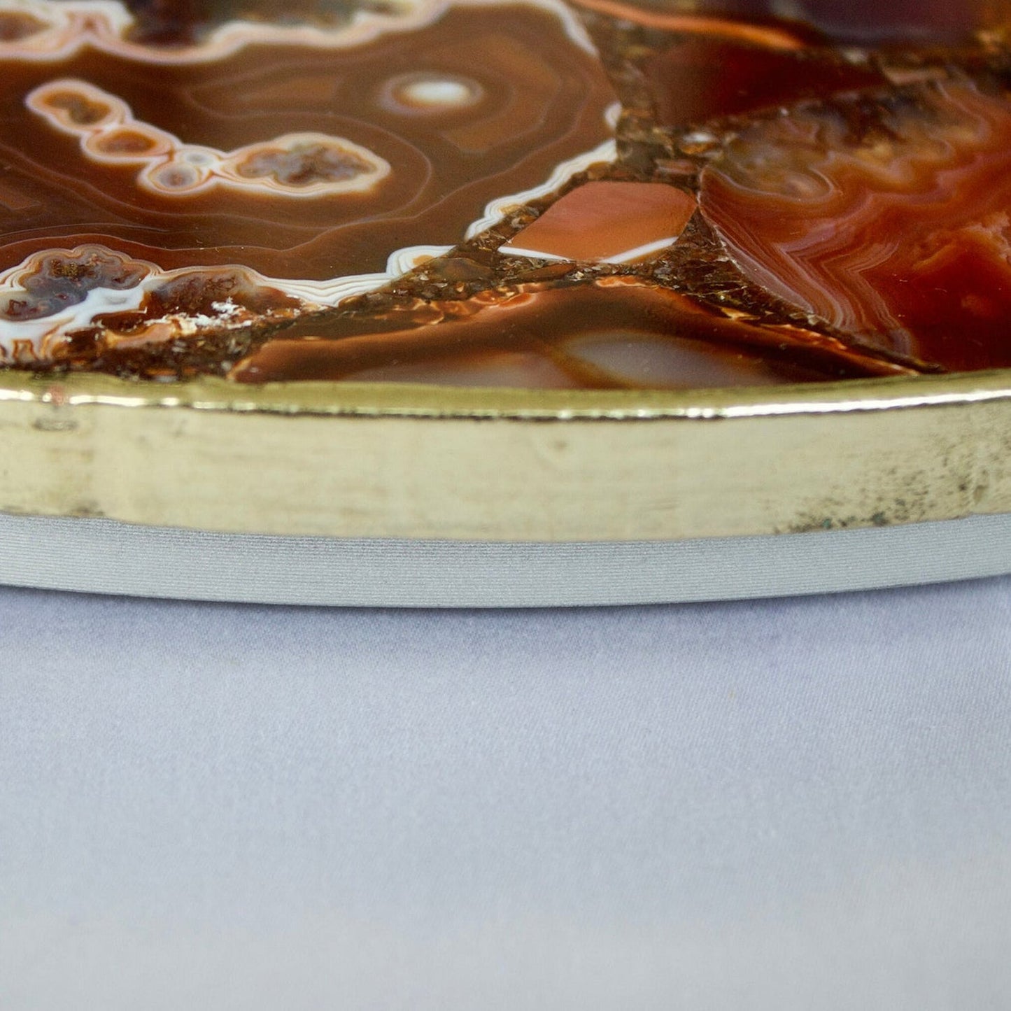 Red Agate LazySusan | Countertop | Turntable | Centrepiece |-1