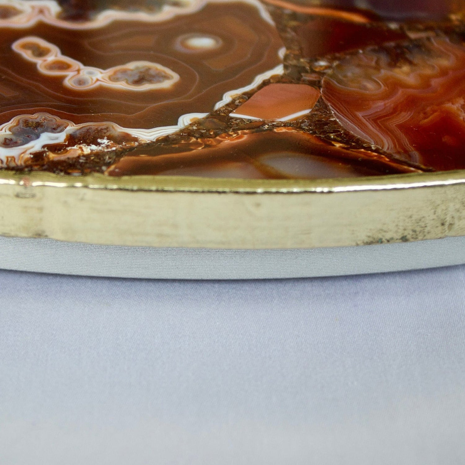 Red Agate LazySusan | Countertop | Turntable | Centrepiece |-1