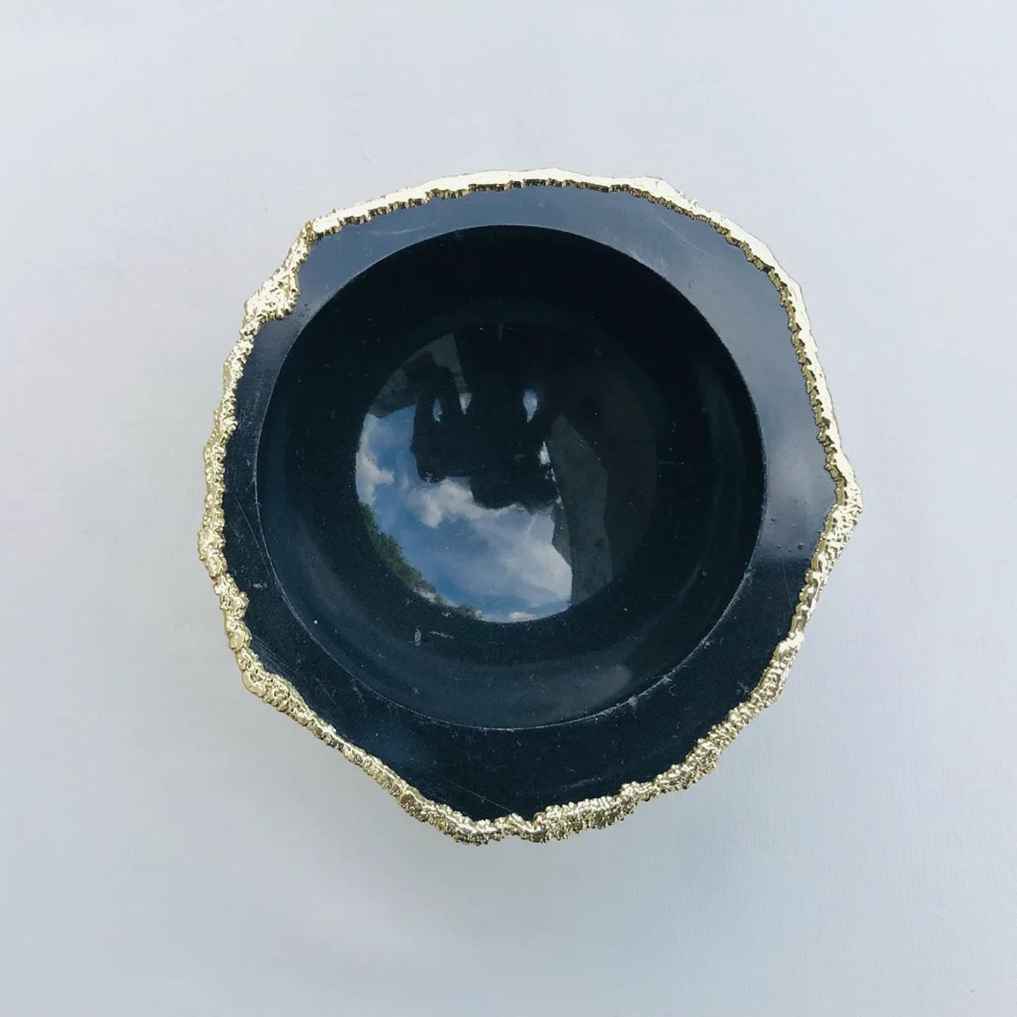 Black Agate Geode Nut/trinket/Jewellery Bowl-3
