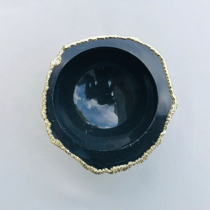 Black Agate Geode Nut/trinket/Jewellery Bowl-3