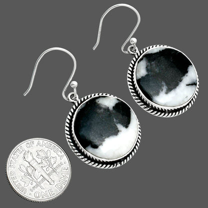 Natural Black Zebra Jasper Earrings E-1055 56-EE10416-2