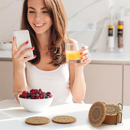 Premium Cork Coasters (8 pieces)