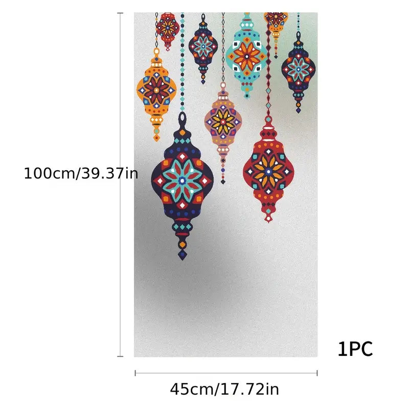 Vintage Retro Pendant Lamp with Thematic Wall Sticker