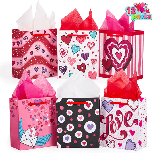 Valentine’s Day Treat Gift Bags – 12 Pack