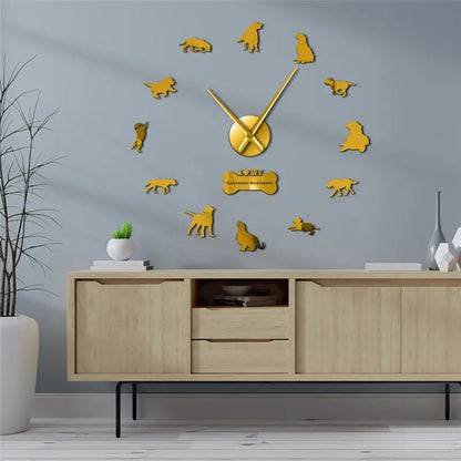 Frameless DIY Mute Wall Clock for Home Decoration