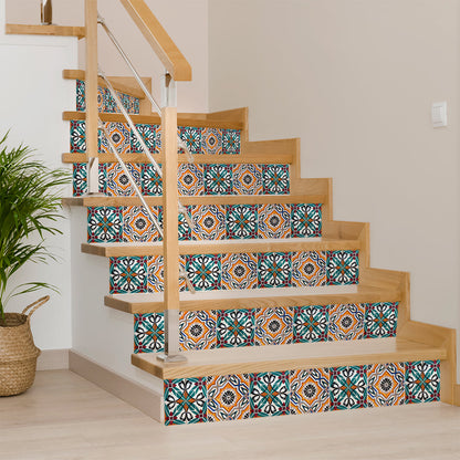 Beautiful Multicolor Mexican Backsplash DIY Different Patterns Tile Stickers Model - H203-3