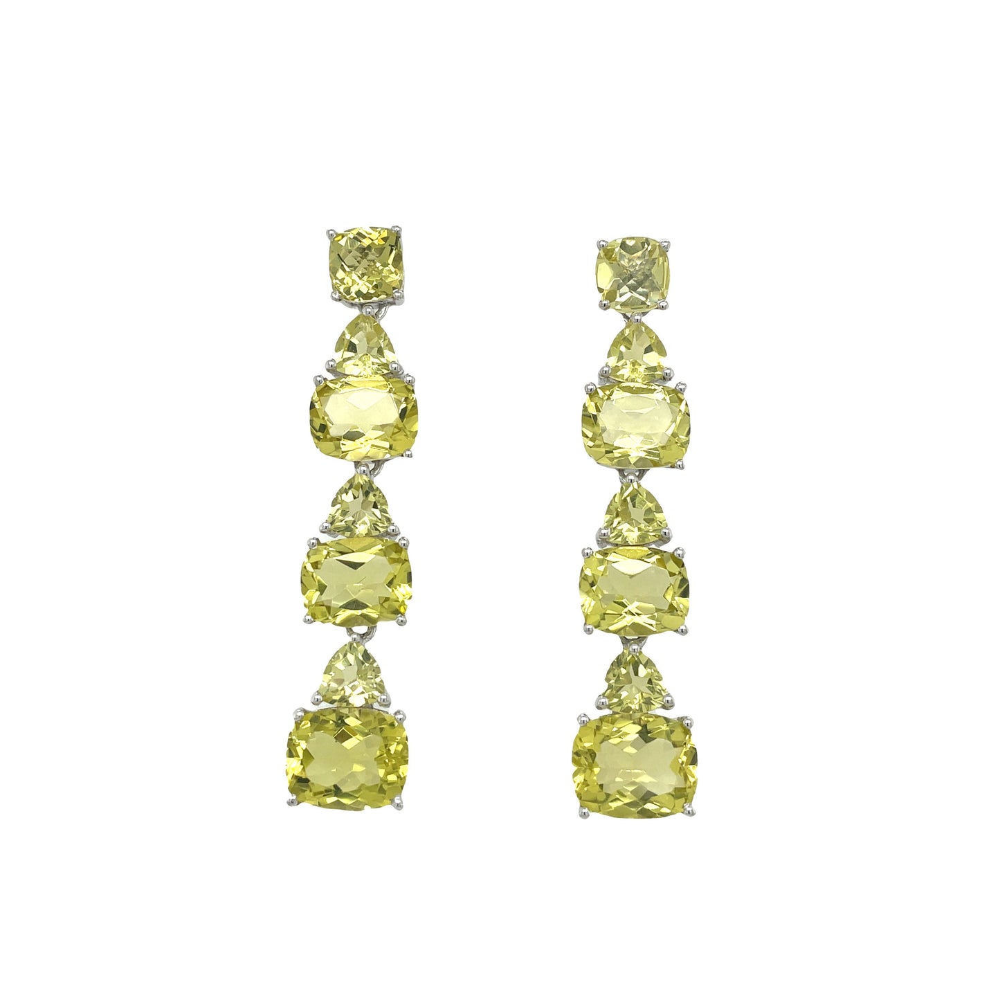 Lemon Topaz / Multi Colour Earring in .925 Sterling Silver - KST 54596