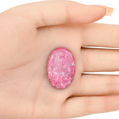 Pink Thulite 31.15x21.25x5.3 mm Oval Gemstone LS02717-42-1