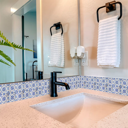 Mexican Blue Style Vintage Rustic removable Tile Stickers for renters Model - R60-2