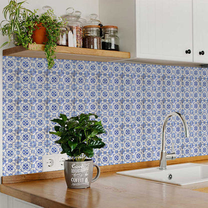 Mexican Blue Style Vintage Rustic removable Tile Stickers for renters Model - R60-1