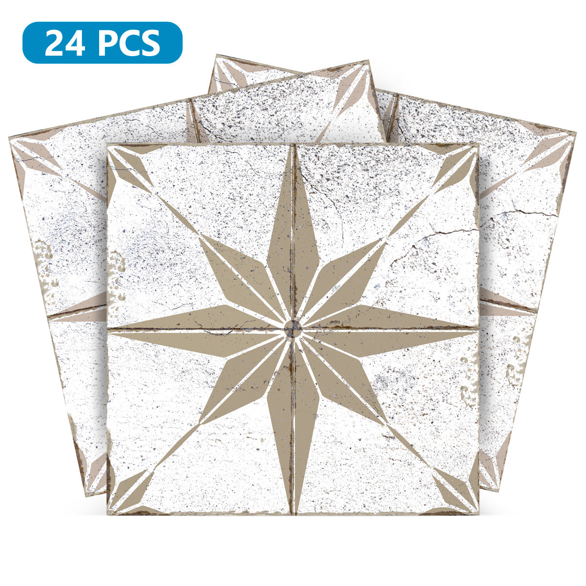 Gray Star Design Vintage bathroom backsplash durable stickers Model  - R93