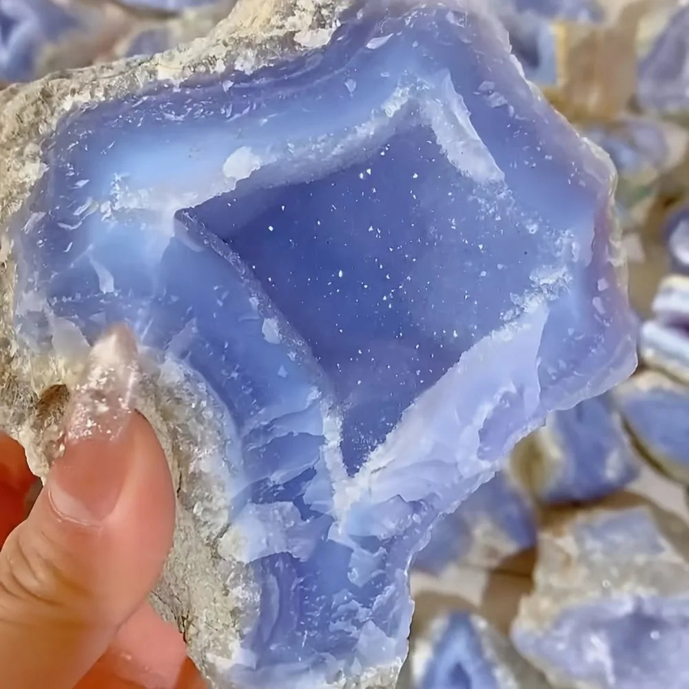High Quality Natural Crystal Blue Lace Agate Raw Stone
