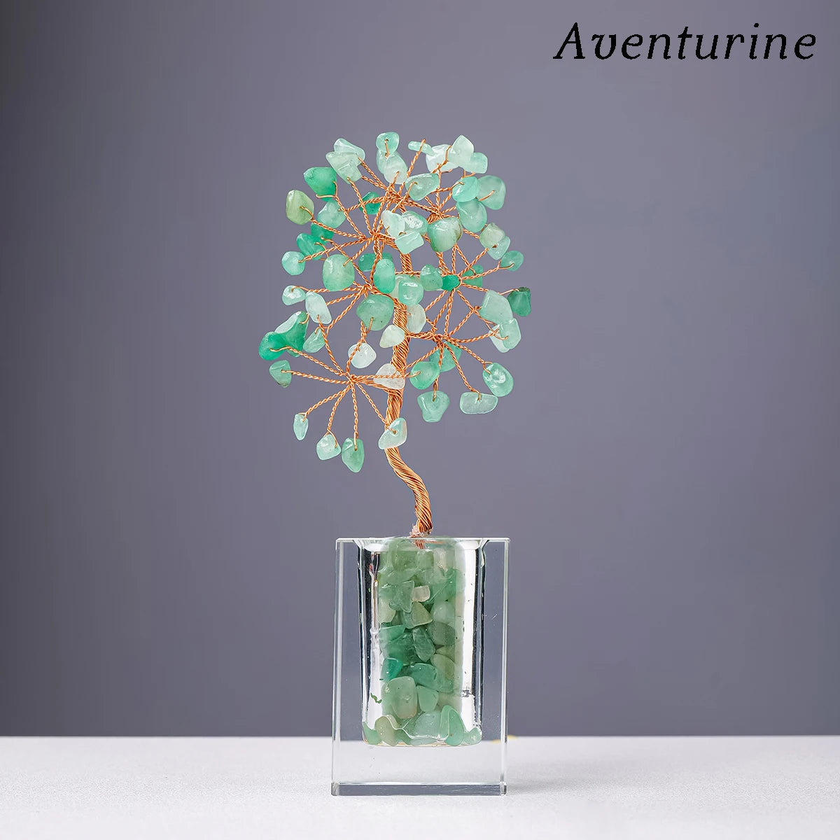 1pc Natural Crystal Amethyst Rose Quartz Crushed Stone Fortune Tree Home Office Desktop Decoration Decoration Holiday Gift
