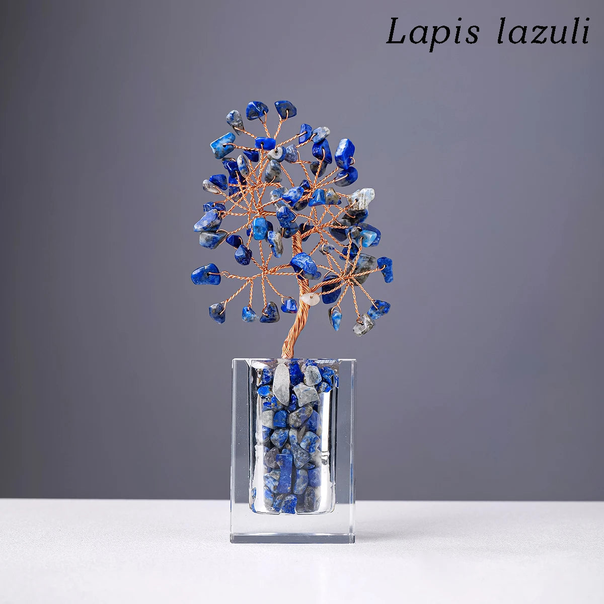 1pc Natural Crystal Amethyst Rose Quartz Crushed Stone Fortune Tree Home Office Desktop Decoration Decoration Holiday Gift