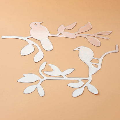 3D Mirrors Birds Branch Wall Stickers