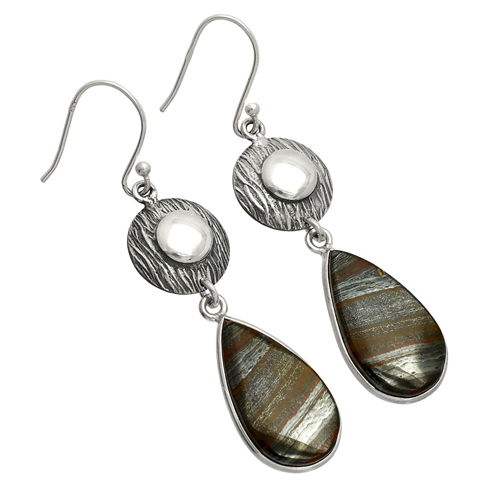 Natural Iron Tiger Eye Earrings E-1077 SDE84291-1