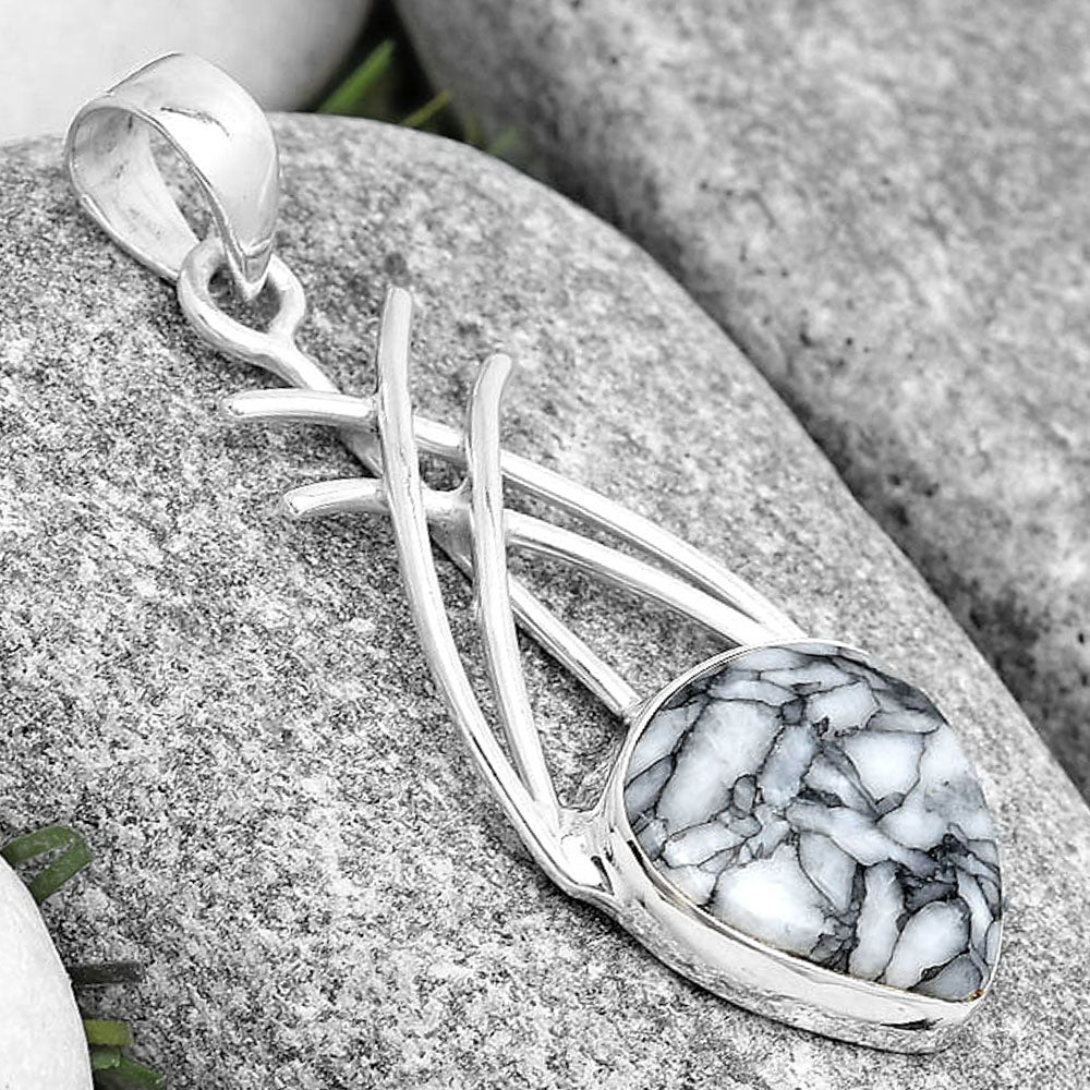 Natural Pinolith Stone Pendant P-1010 SDP129165-2