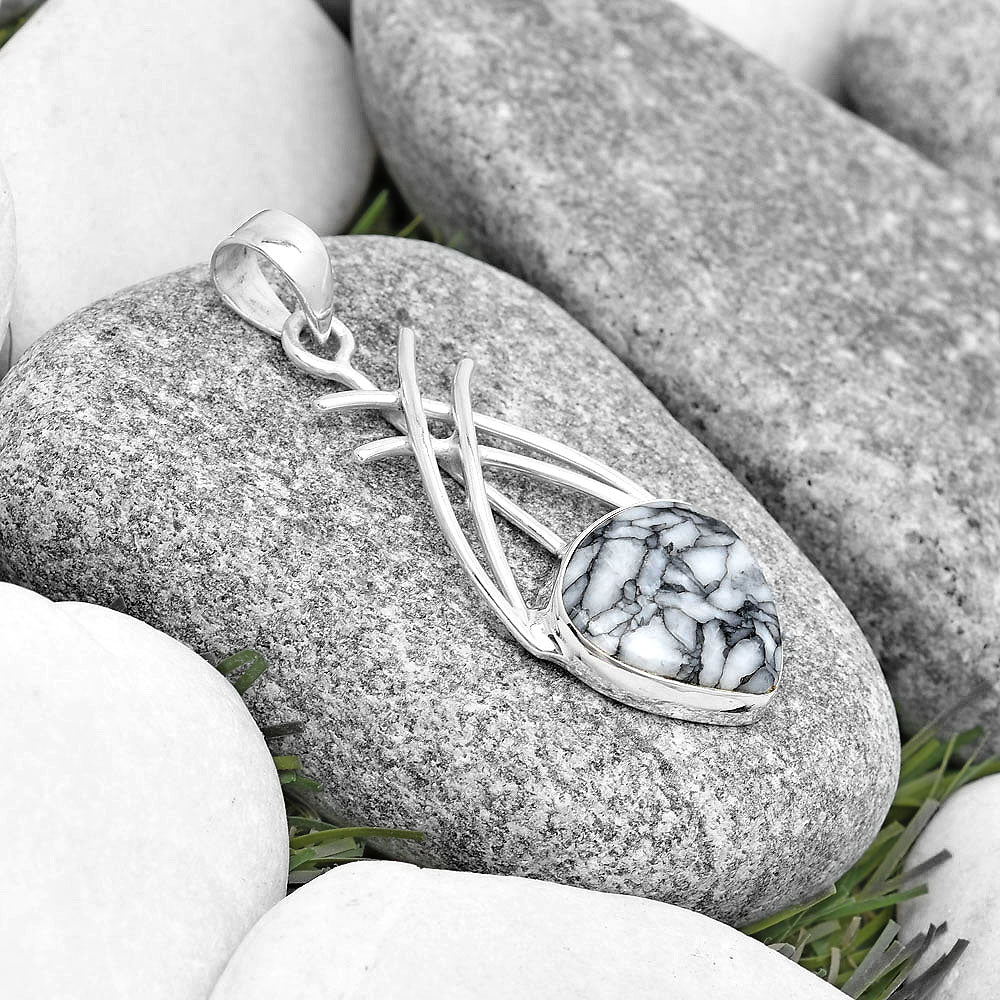 Natural Pinolith Stone Pendant P-1010 SDP129165-1