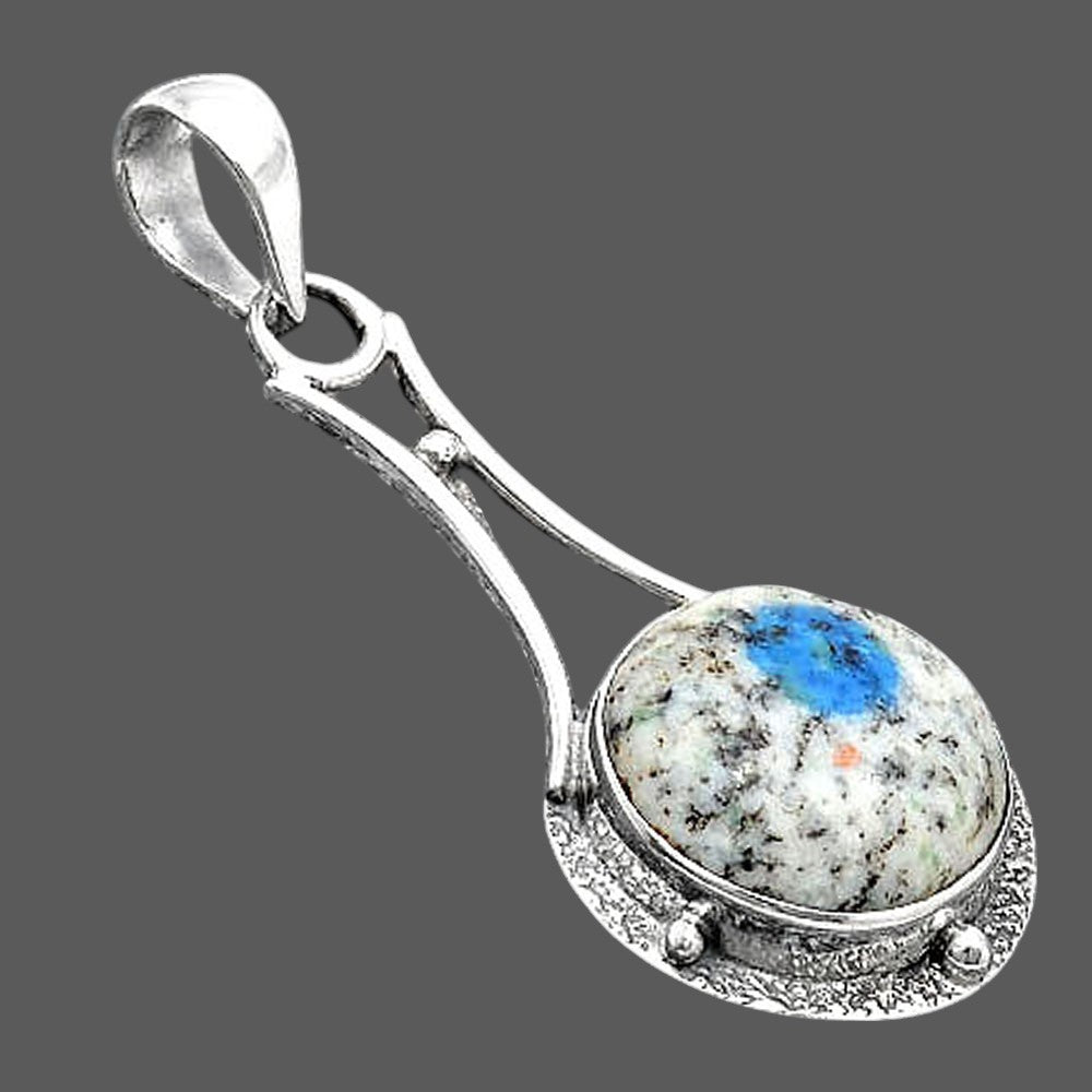 Natural K2 Blue - Azurite In Quartz Pendant P-1715 SDP154574-2
