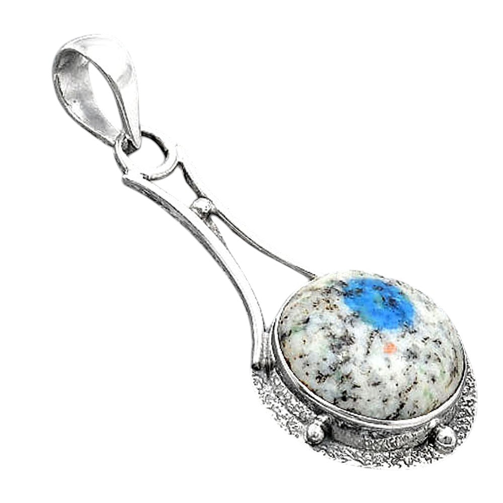Natural K2 Blue - Azurite In Quartz Pendant P-1715 SDP154574-1