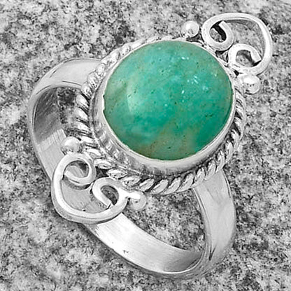 Natural Paraiba Amazonite Ring size-9 R-1500 SDR174587-2
