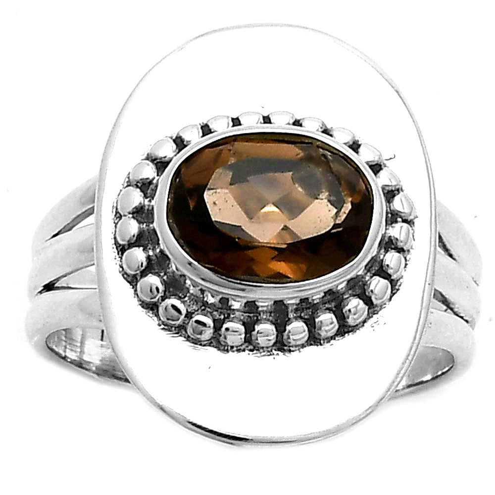 Natural Smoky Quartz - Brazil Ring size-7 R-1458 SDR202838-0