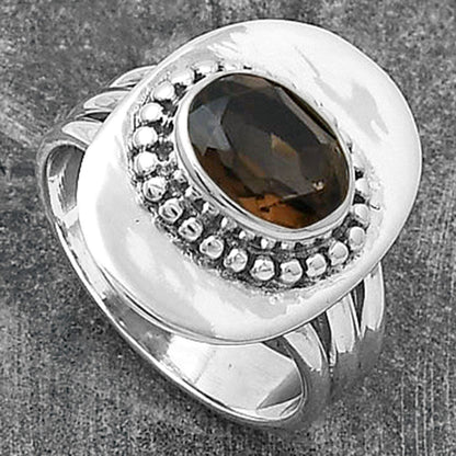 Natural Smoky Quartz - Brazil Ring size-7 R-1458 SDR202838-2