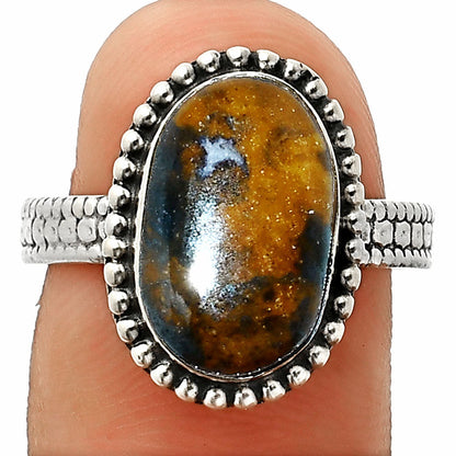 Natural Indian Blanket Jasper Ring size-8.5 R-1071 SDR237293-0