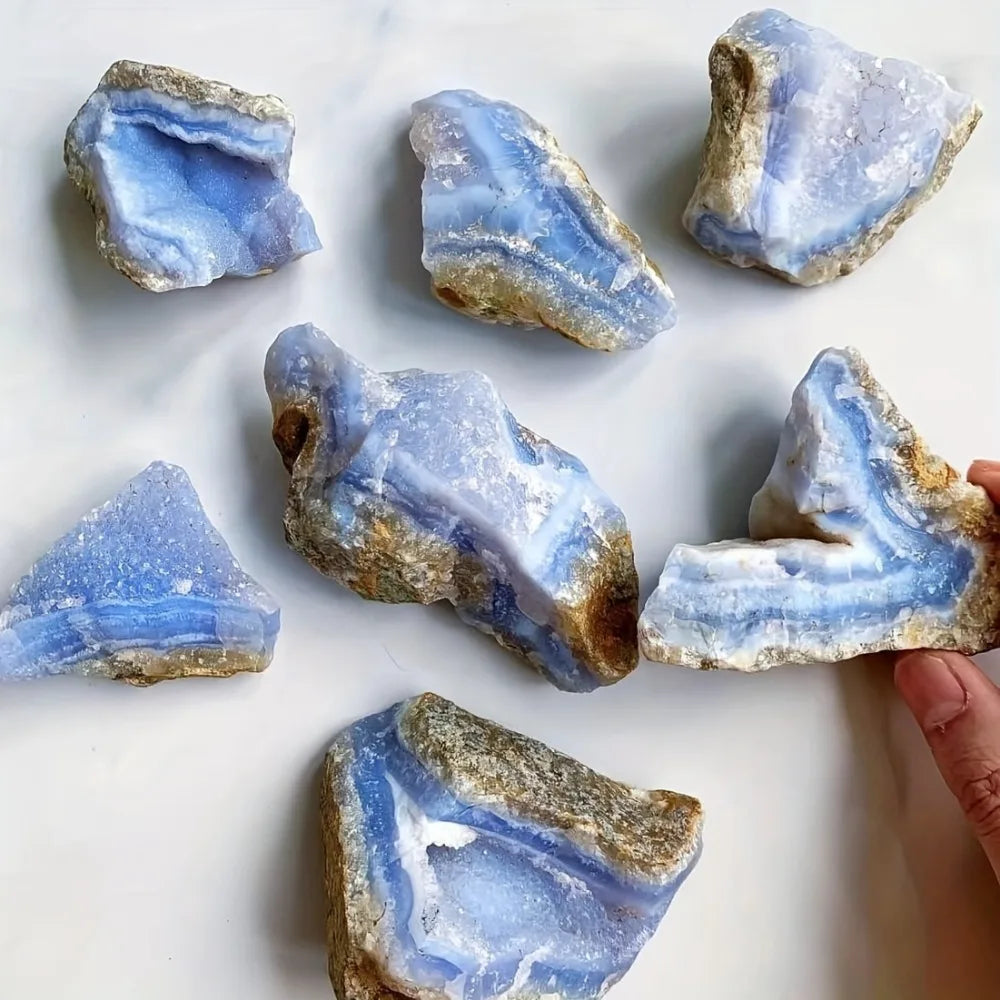 High Quality Natural Crystal Blue Lace Agate Raw Stone