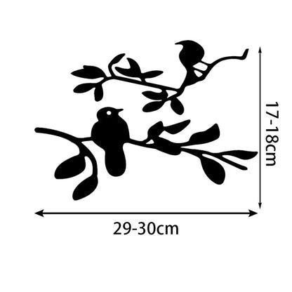 3D Mirrors Birds Branch Wall Stickers