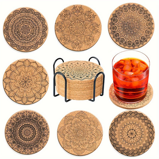 Premium Cork Coasters (8 pieces)