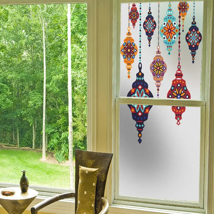 Vintage Retro Pendant Lamp with Thematic Wall Sticker