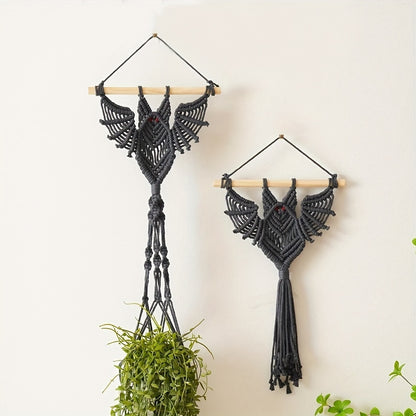 Bohemian Handmade Woven Tapestry - Plant Mesh Pocket