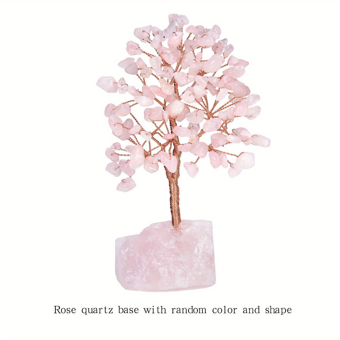 Pink Rose Quartz Crystal Tree