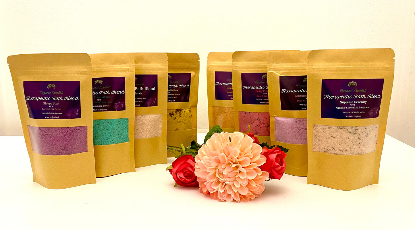 Peppermint & Rosemary Luxury Natural Bath Blend in Eco-Pouch