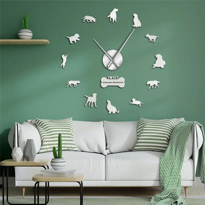 Frameless DIY Mute Wall Clock for Home Decoration