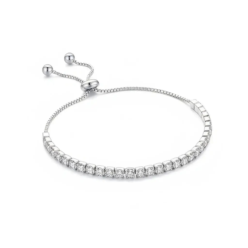 Sterling silver moissanite tennis bracelet Brilliant Cut 925 Sterling