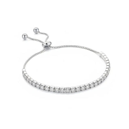 Sterling silver moissanite tennis bracelet Brilliant Cut 925 Sterling