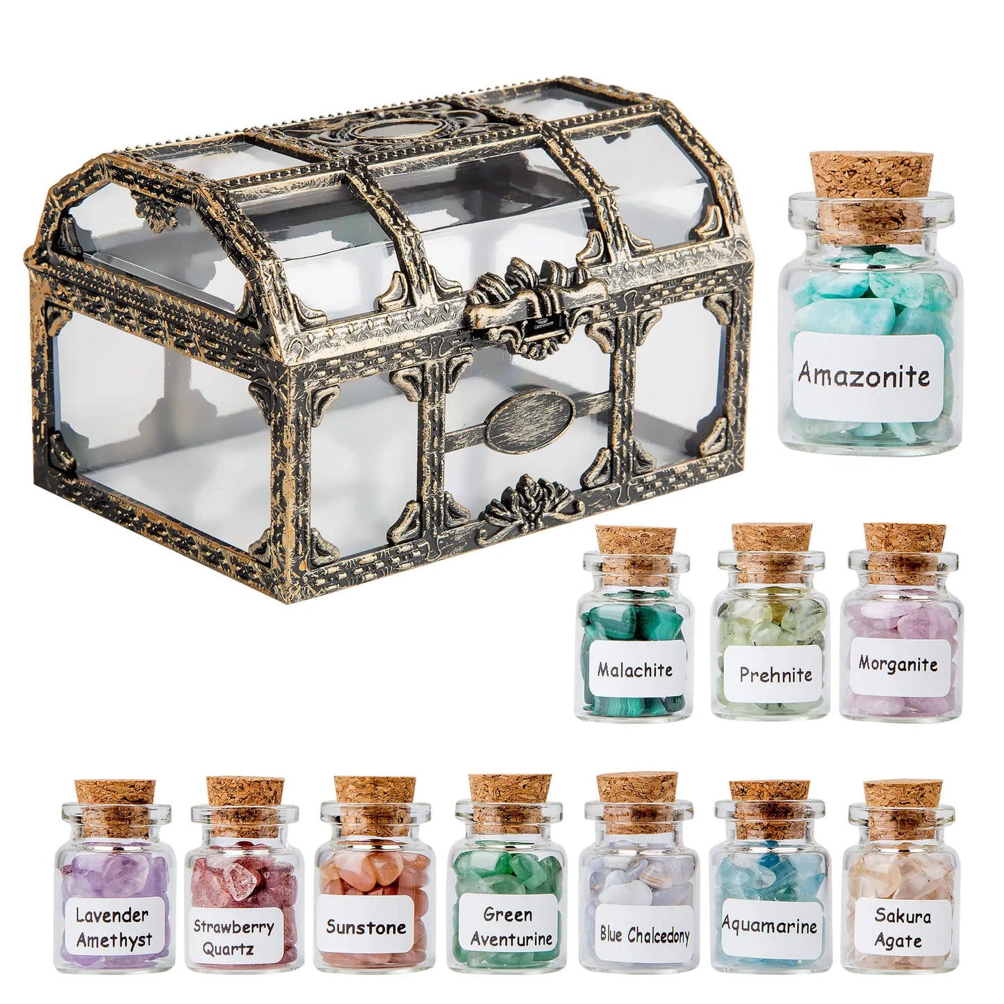 Crystal Chips Gemstone Bottles