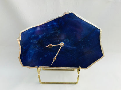 Indigo Agate Large Wall/Table Clock/Personalised Momento-0
