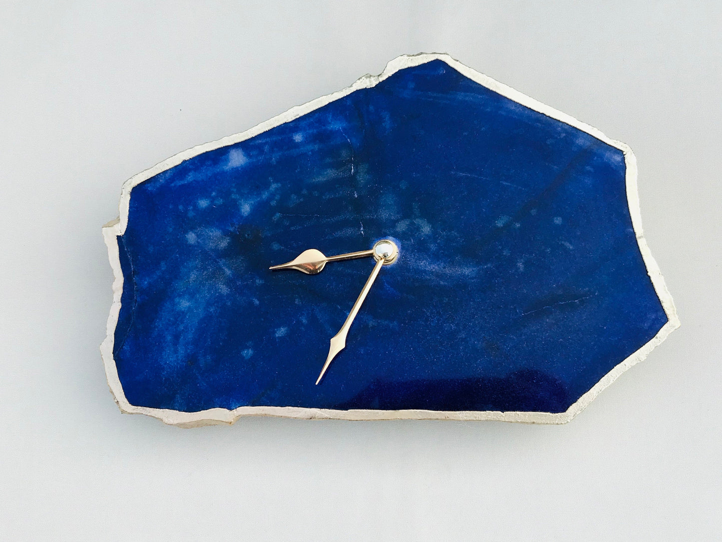 Indigo Agate Large Wall/Table Clock/Personalised Momento-1