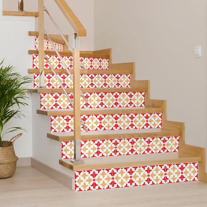 Red and Orange Home Décor for bathroom Peel and Stick Tile Stickers Model - K29-4