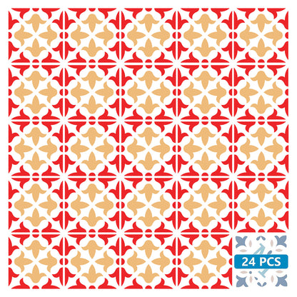 Red and Orange Home Décor for bathroom Peel and Stick Tile Stickers Model - K29-1