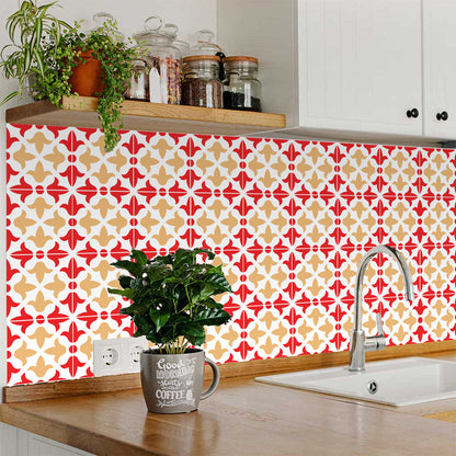 Red and Orange Home Décor for bathroom Peel and Stick Tile Stickers Model - K29-3
