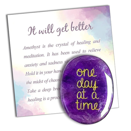 Amethyst Healing Crystal _One Day At A Time