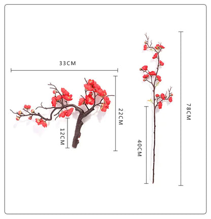 Artificial Plum Blossom Branch for Home Decoration